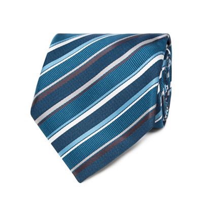 The Collection Turquoise stripe tie